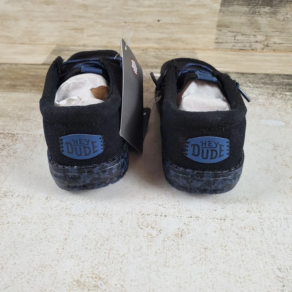 Hey Dude Wally Funk NU Splatter Toddler Kids Loafer Shoes Sz 13 Black Round Toe